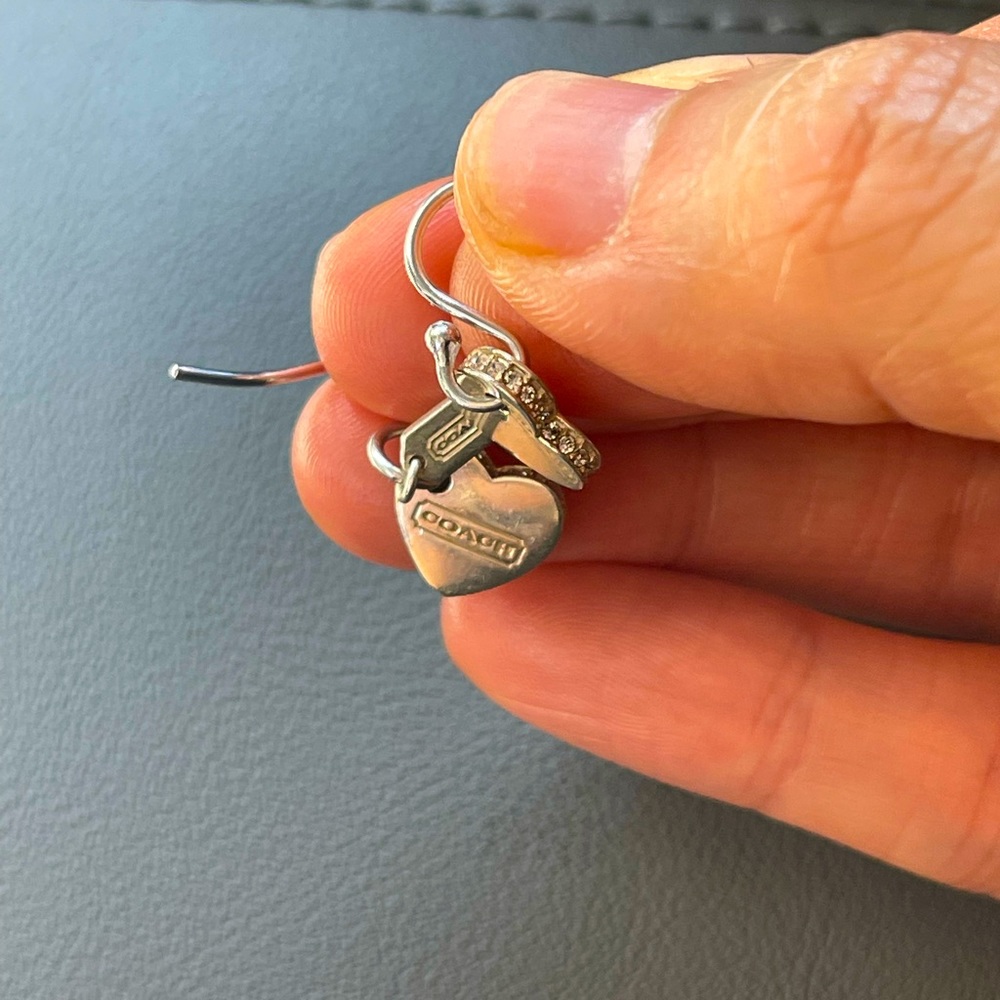 Authentic Coach Heart Earrings